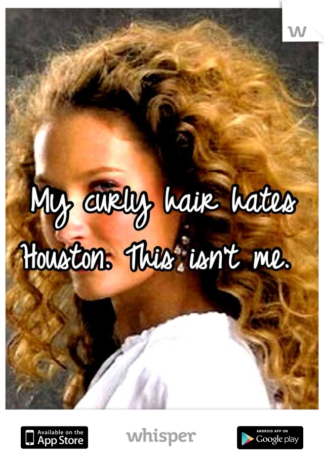 My curly hair hates Houston. This isn't me. 