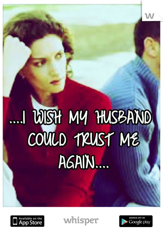 ....I WISH MY HUSBAND COULD TRUST ME AGAIN....