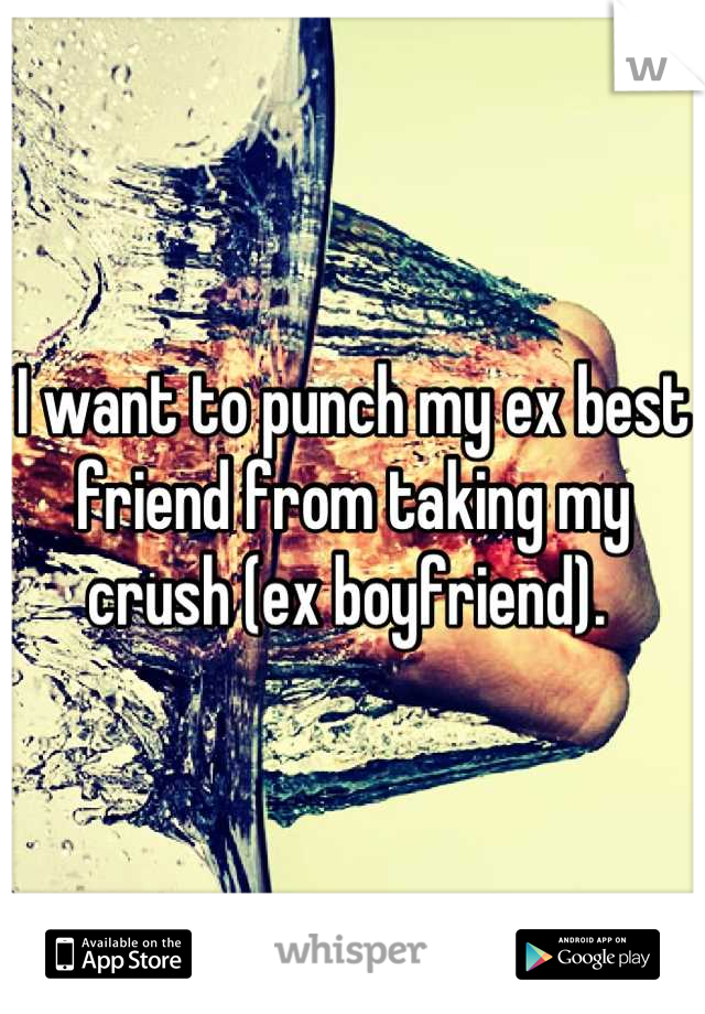 I want to punch my ex best friend from taking my crush (ex boyfriend). 