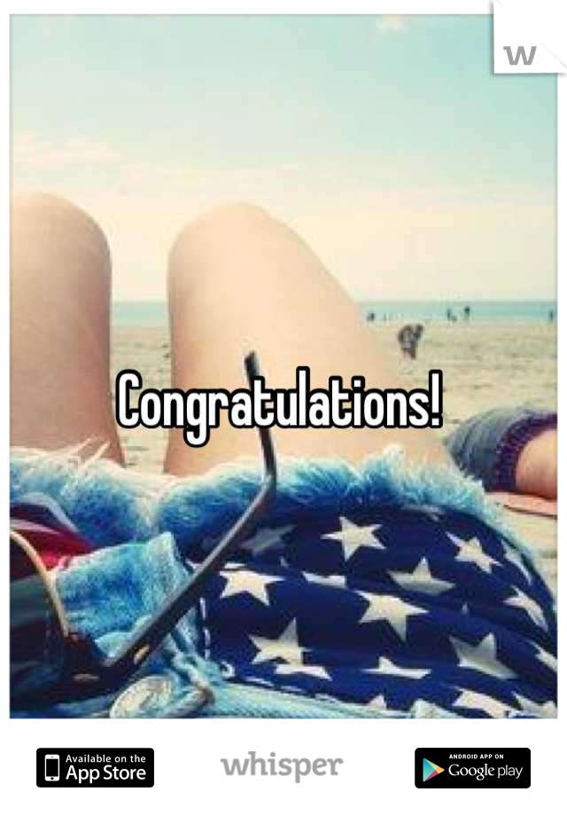 Congratulations! 