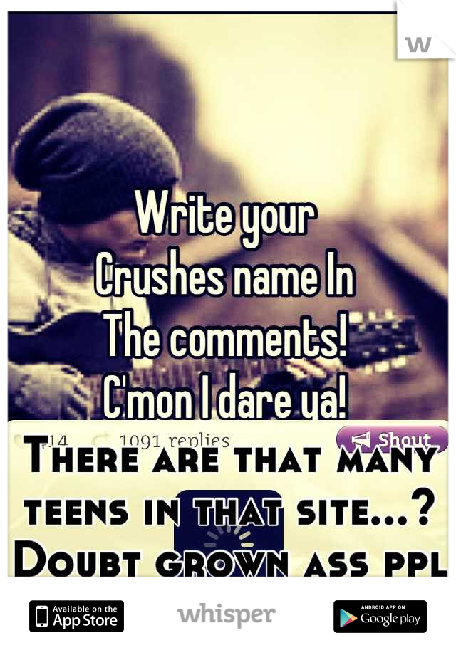 







There are that many teens in that site...? Doubt grown ass ppl still do crushes.