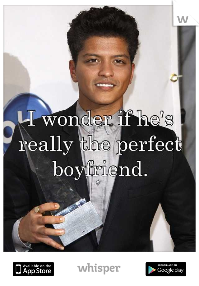 I wonder if he's really the perfect boyfriend.