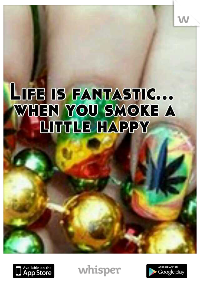 Life is fantastic... when you smoke a little happy