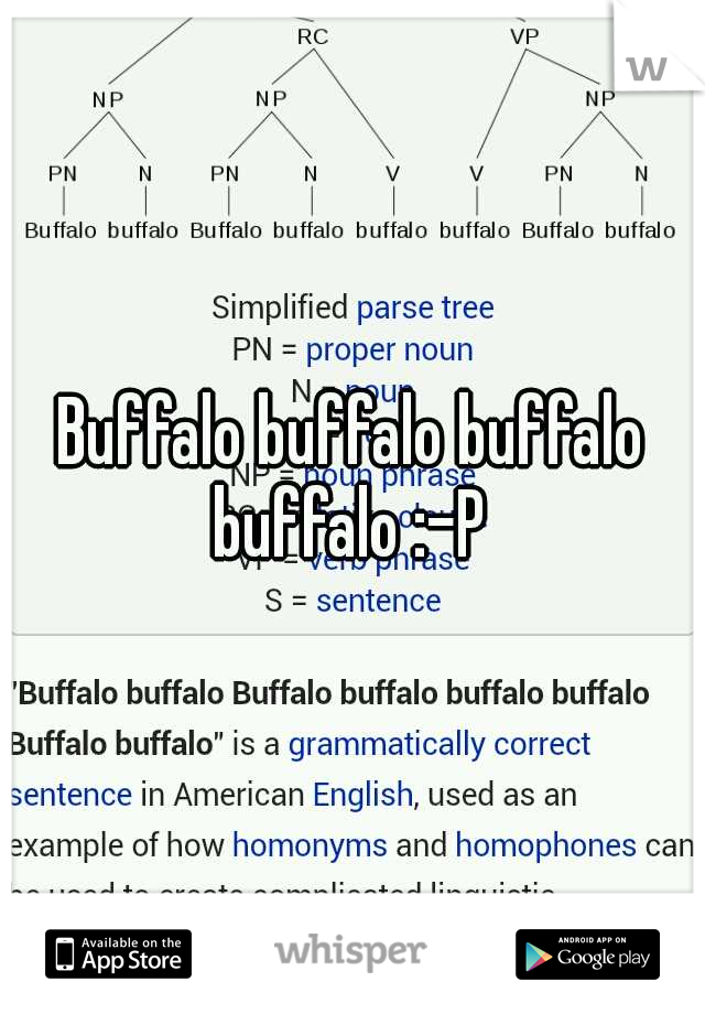 Buffalo buffalo buffalo buffalo :-P 