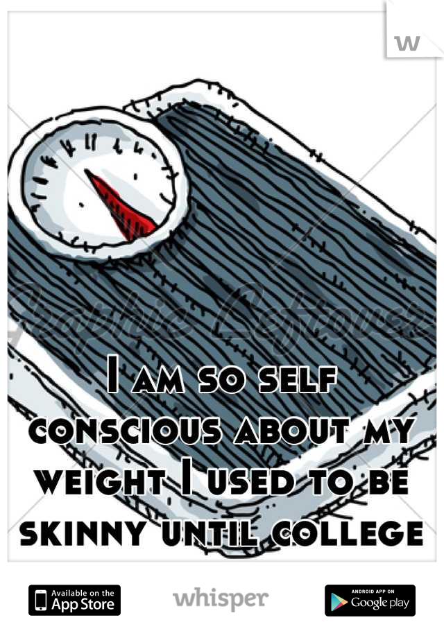 I am so self conscious about my weight I used to be skinny until college killed me