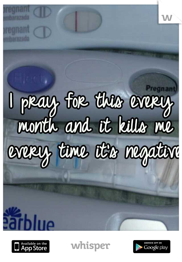 I pray for this every month and it kills me every time it's negative.