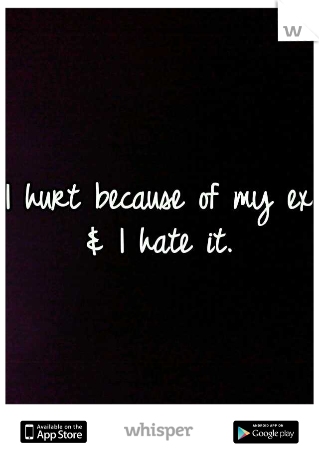 I hurt because of my ex & I hate it. 