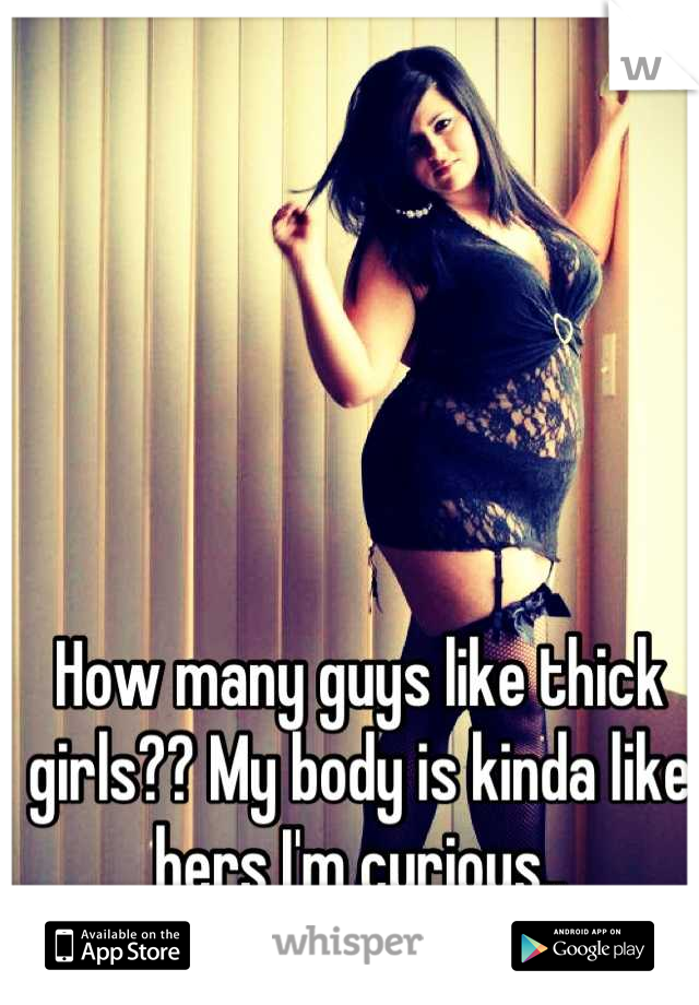 How many guys like thick girls?? My body is kinda like hers I'm curious..