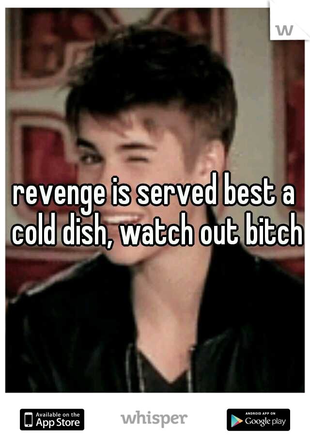 revenge is served best a cold dish, watch out bitch