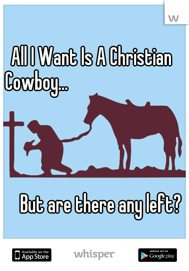 All I Want Is A Christian Cowboy...

























































































But are there any left?