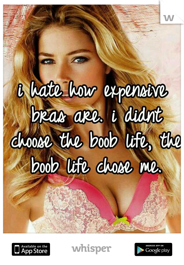 i hate how expensive bras are. i didnt choose the boob life, the boob life chose me.