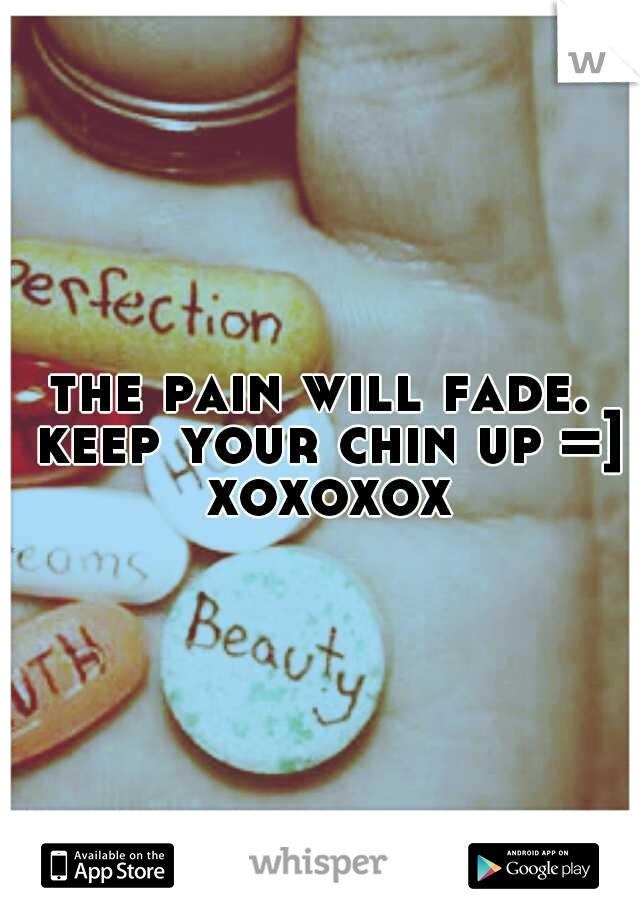 the pain will fade. keep your chin up =] xoxoxox