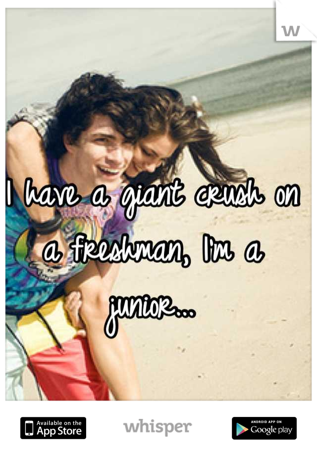 I have a giant crush on a freshman, I'm a junior...