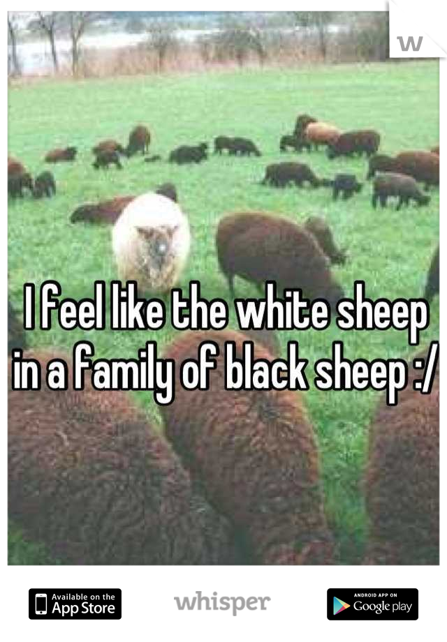 I feel like the white sheep in a family of black sheep :/ 