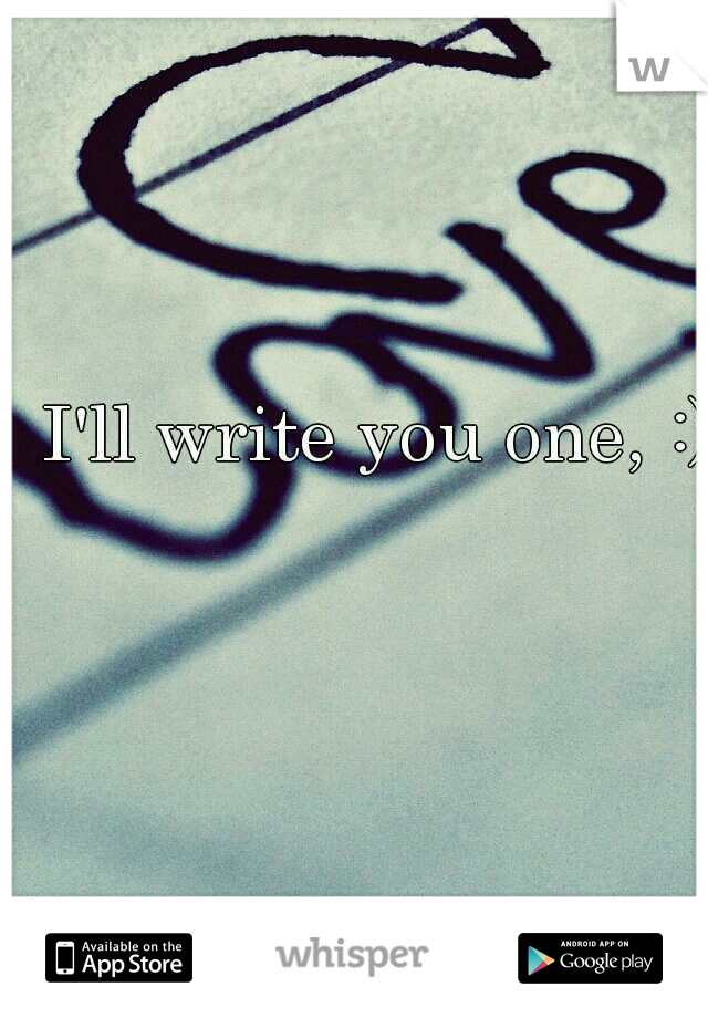 I'll write you one, :) 