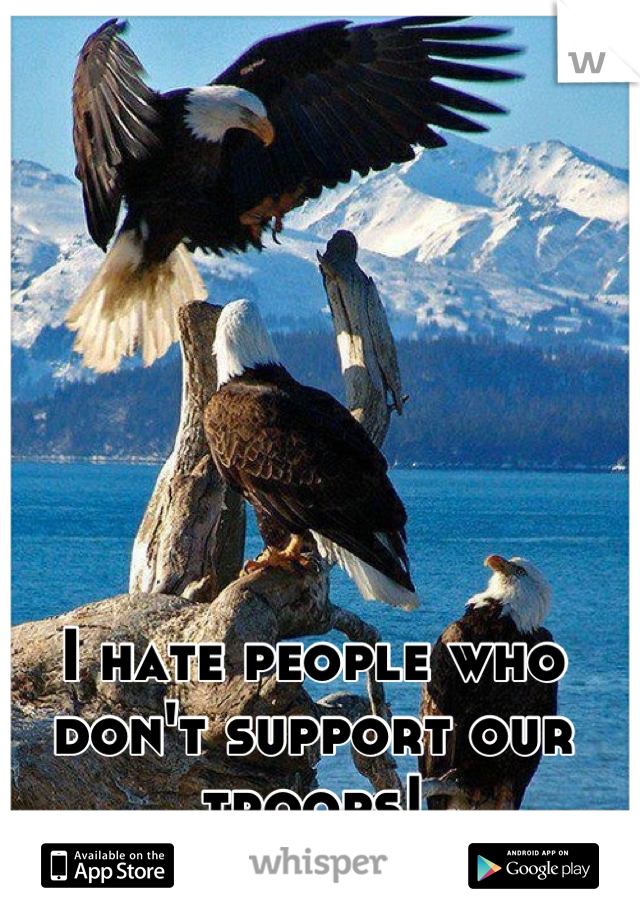 I hate people who don't support our troops!