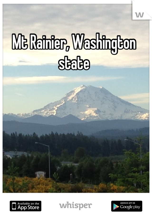 Mt Rainier, Washington state