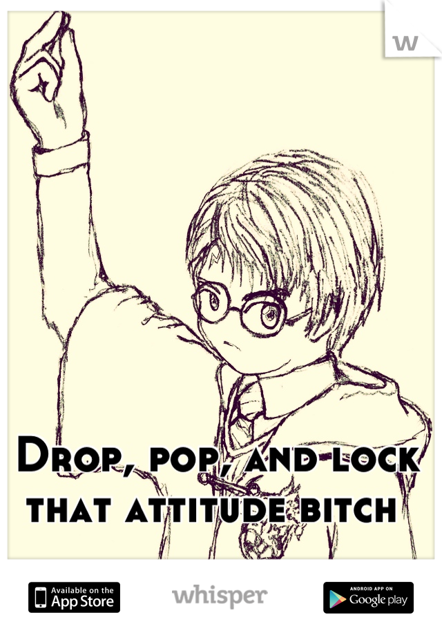 Drop, pop, and lock that attitude bitch 
