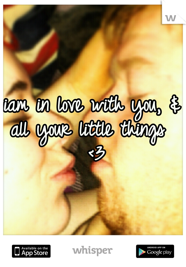 iam in love with you, & all your little things   <3