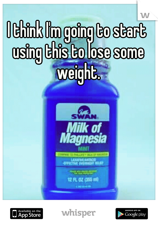 I think I'm going to start using this to lose some weight.