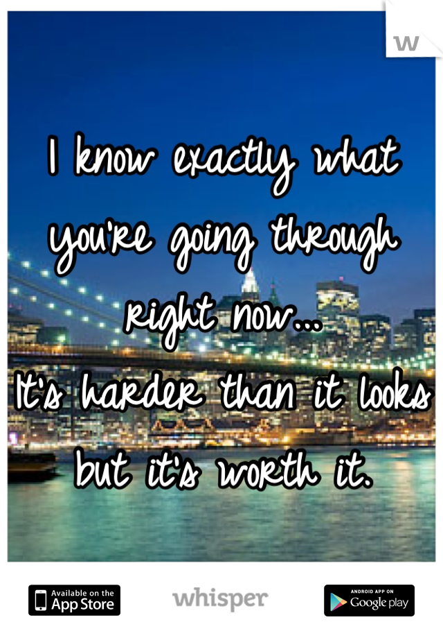 I know exactly what you're going through right now...
It's harder than it looks but it's worth it.
