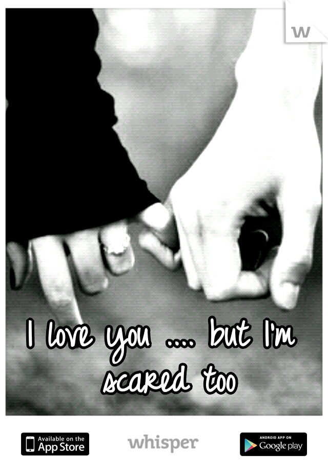 I love you .... but I'm scared too