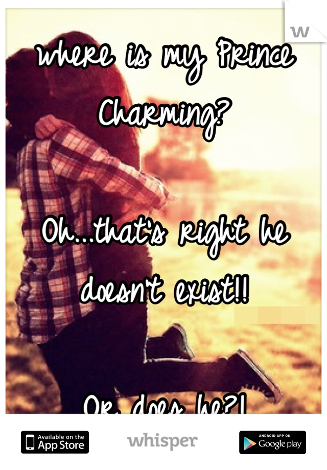 where is my Prince Charming?

Oh...that's right he doesn't exist!!

Or does he?!