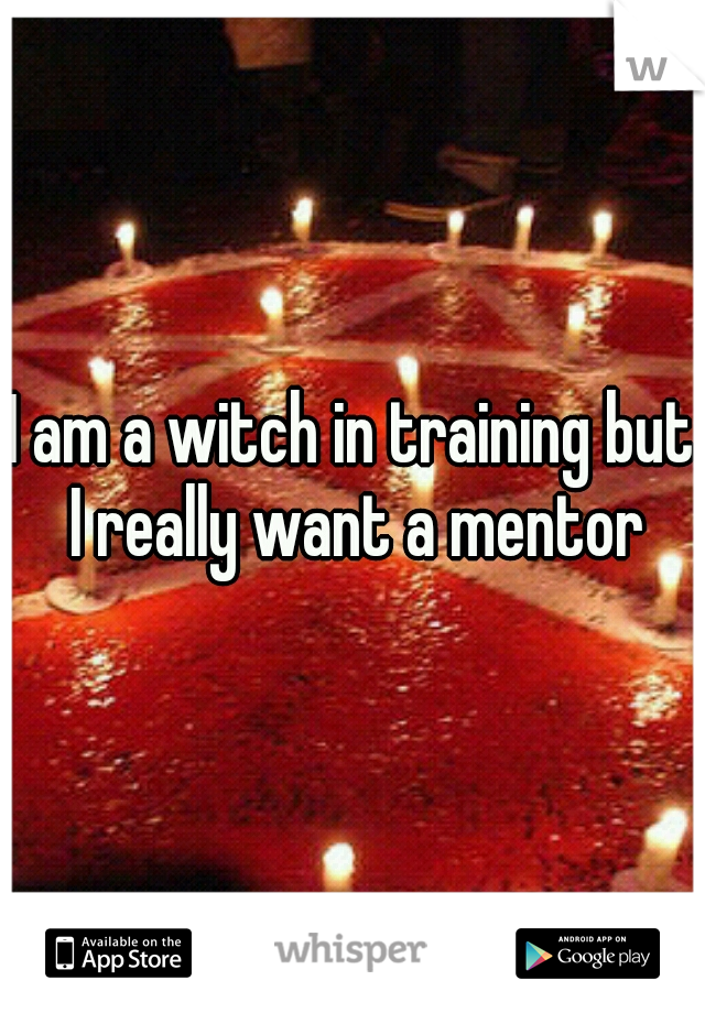I am a witch in training but I really want a mentor