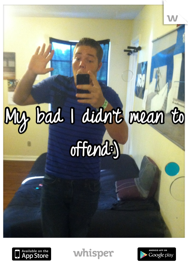 My bad I didn't mean to offend:)