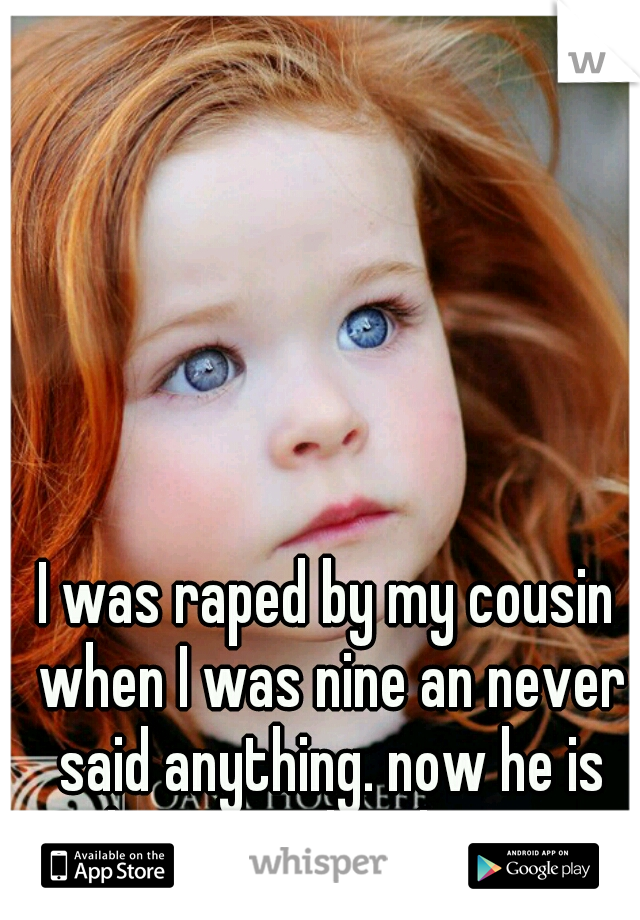 I was raped by my cousin when I was nine an never said anything. now he is having a daughter...