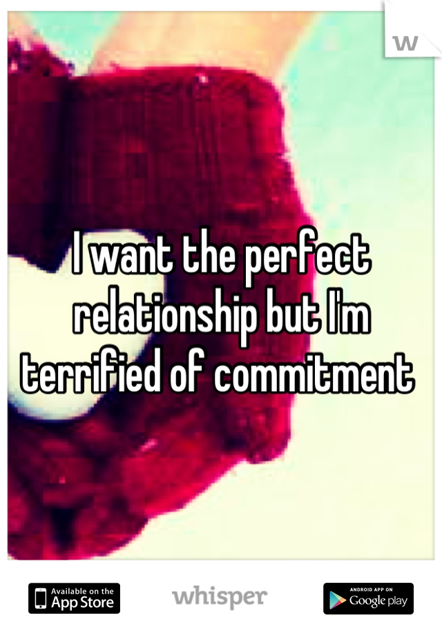 I want the perfect relationship but I'm terrified of commitment 
