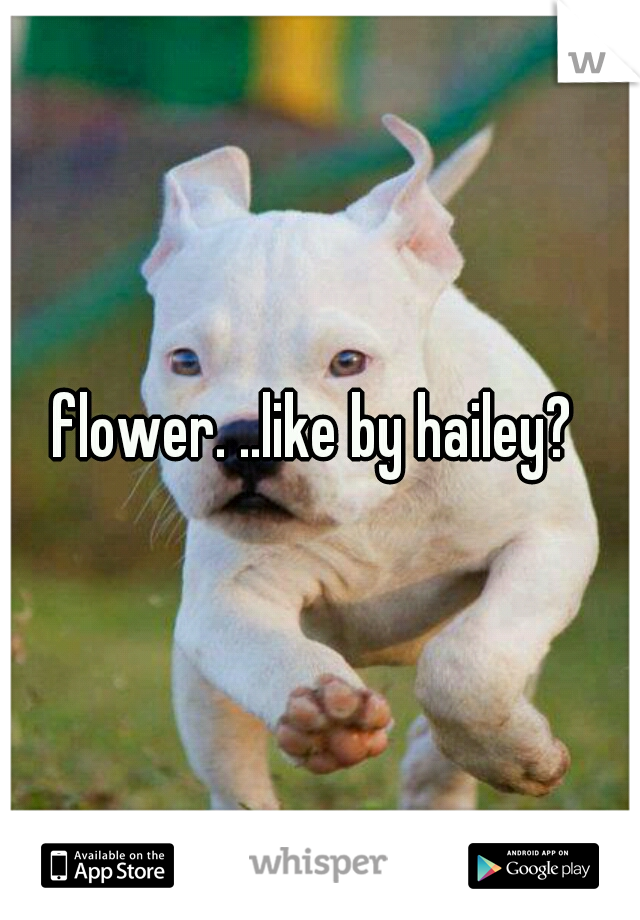 flower. ..like by hailey? 