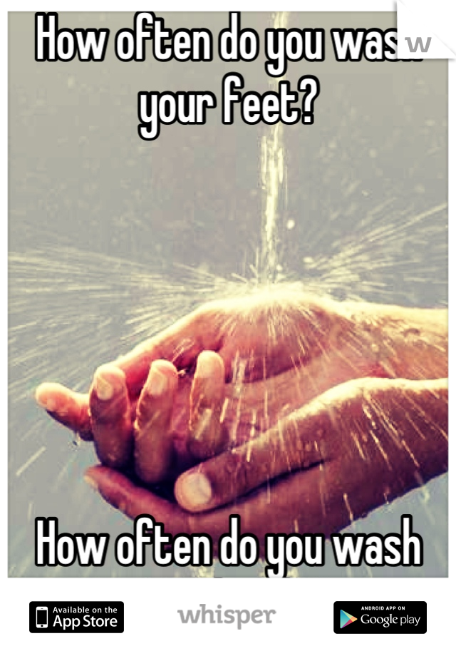How often do you wash your feet?






How often do you wash your hands?