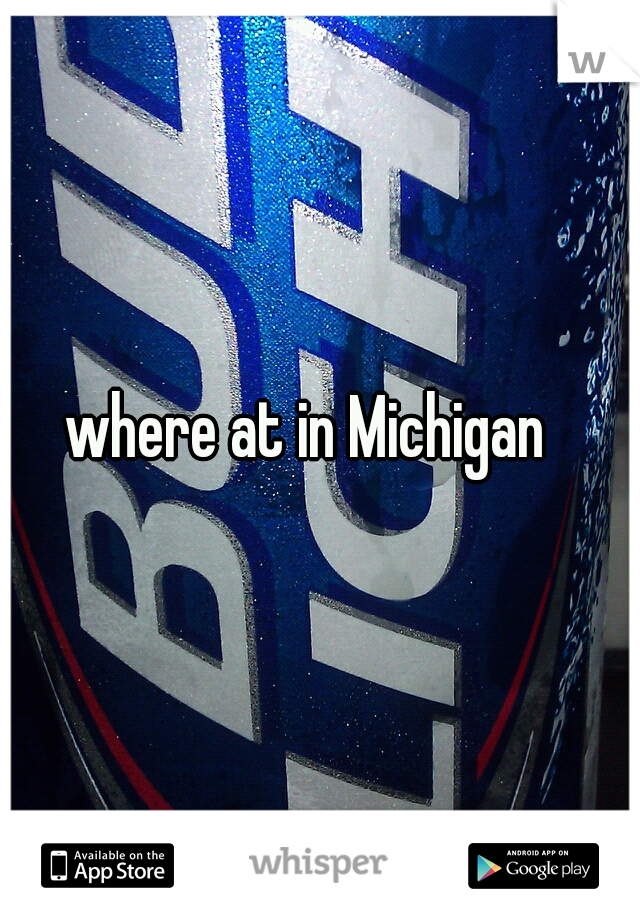 where at in Michigan  