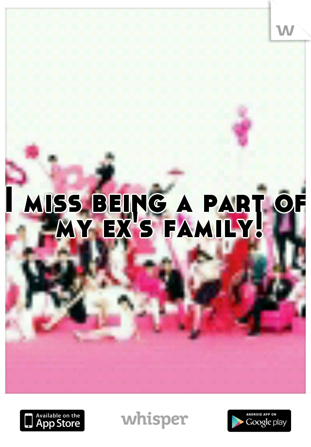 I miss being a part of my ex's family!