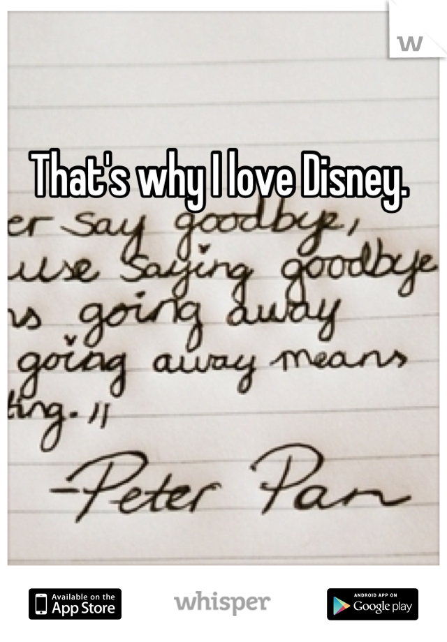 That's why I love Disney.