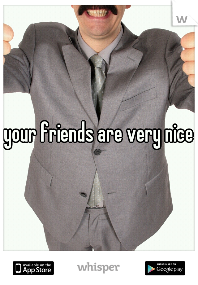 your friends are very nice