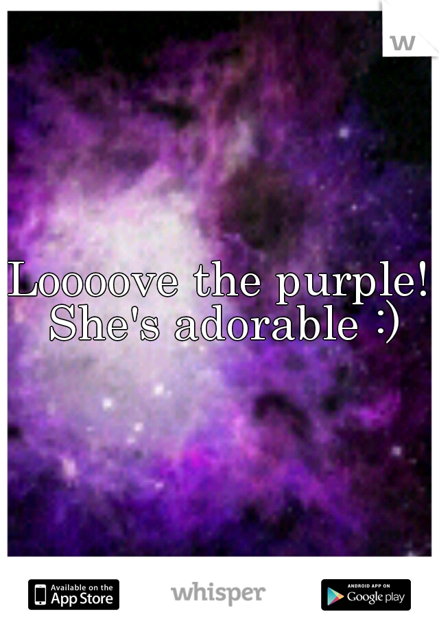 Loooove the purple! She's adorable :)