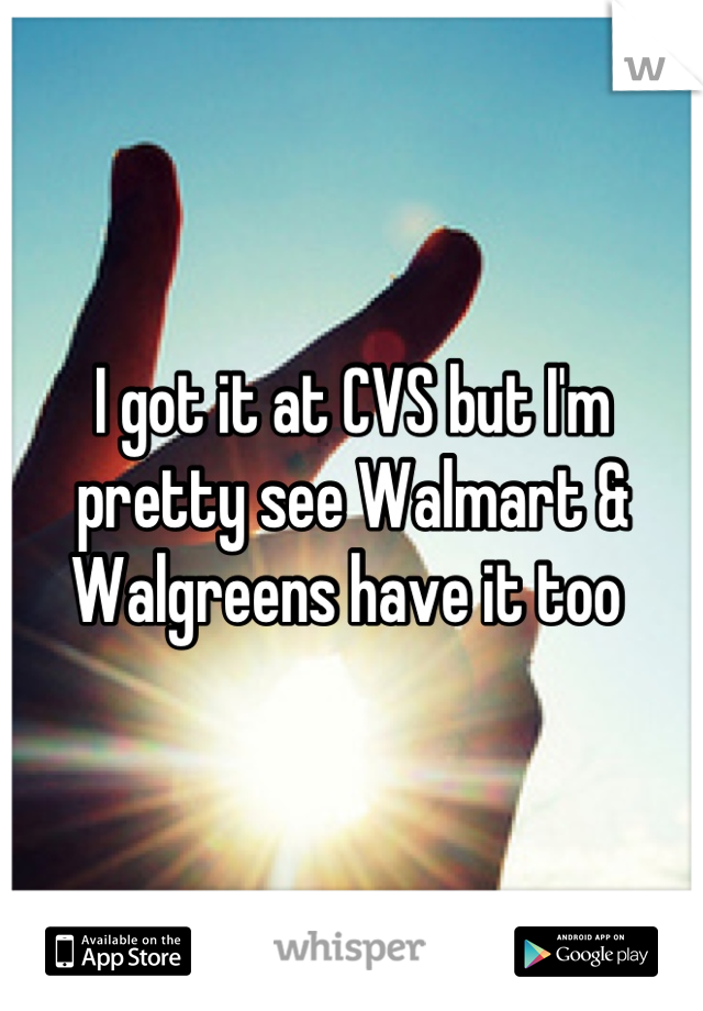 I got it at CVS but I'm pretty see Walmart & Walgreens have it too 