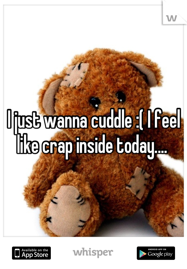 I just wanna cuddle :( I feel like crap inside today.... 