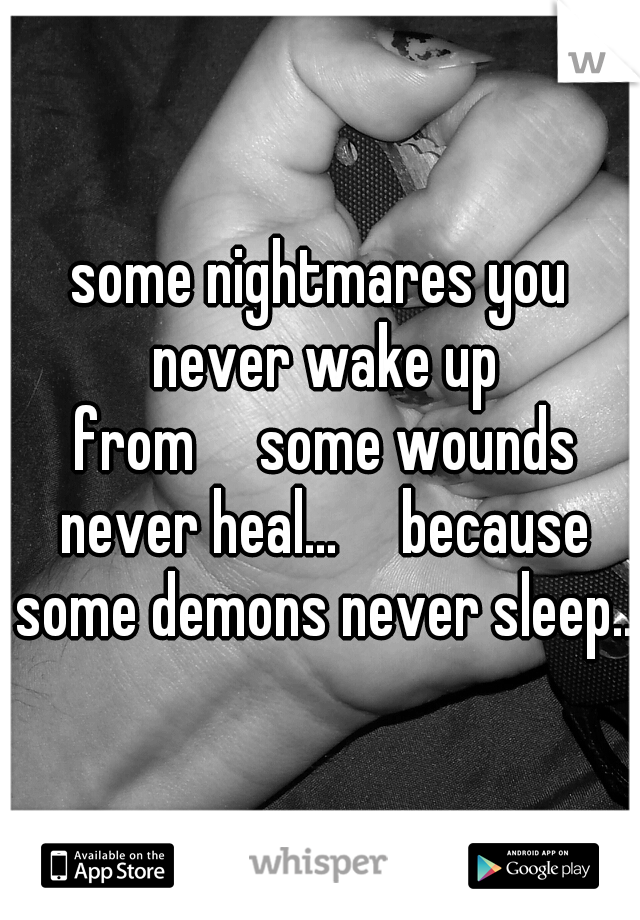 some nightmares you never wake up from

some wounds never heal...

because some demons never sleep...