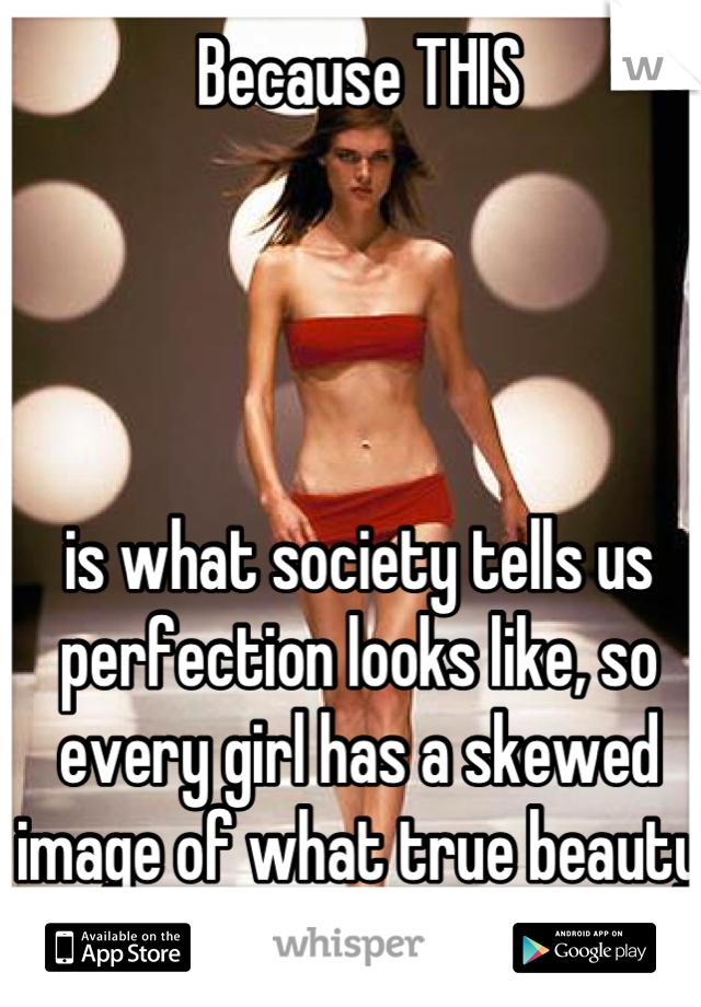 Because THIS




is what society tells us perfection looks like, so every girl has a skewed image of what true beauty really is.