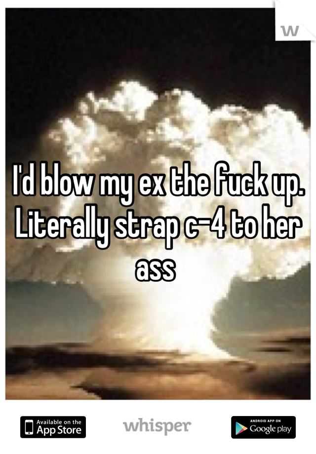 I'd blow my ex the fuck up. Literally strap c-4 to her ass 