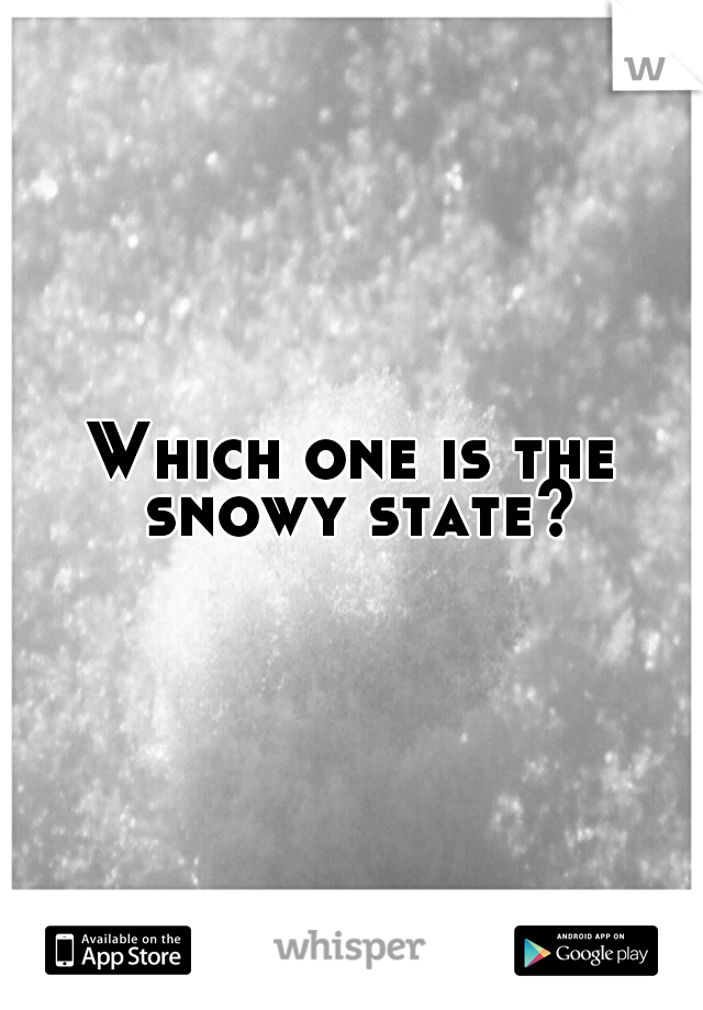 Which one is the snowy state?