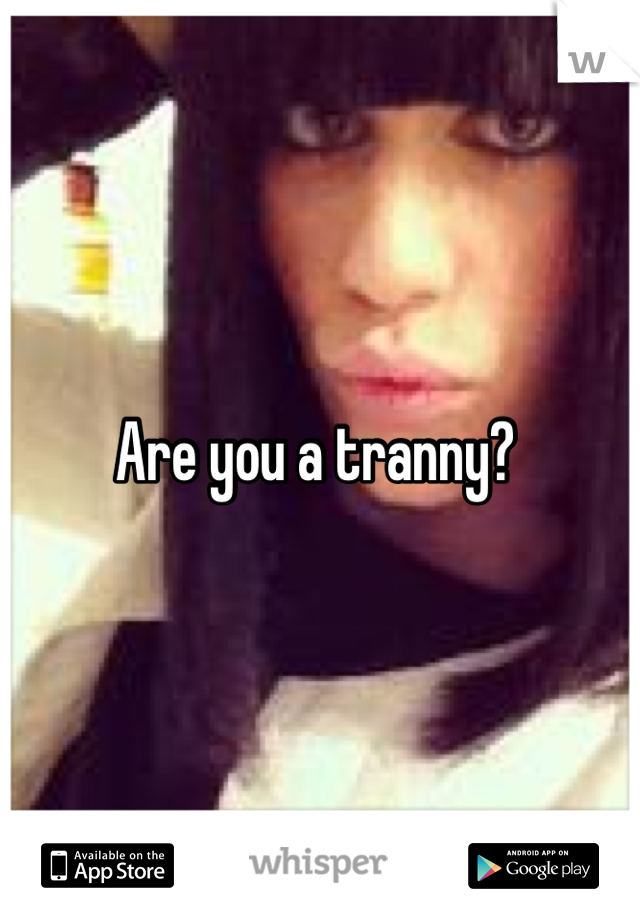 Are you a tranny? 