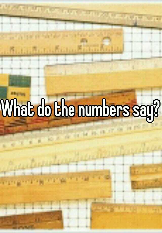 what-do-the-numbers-say