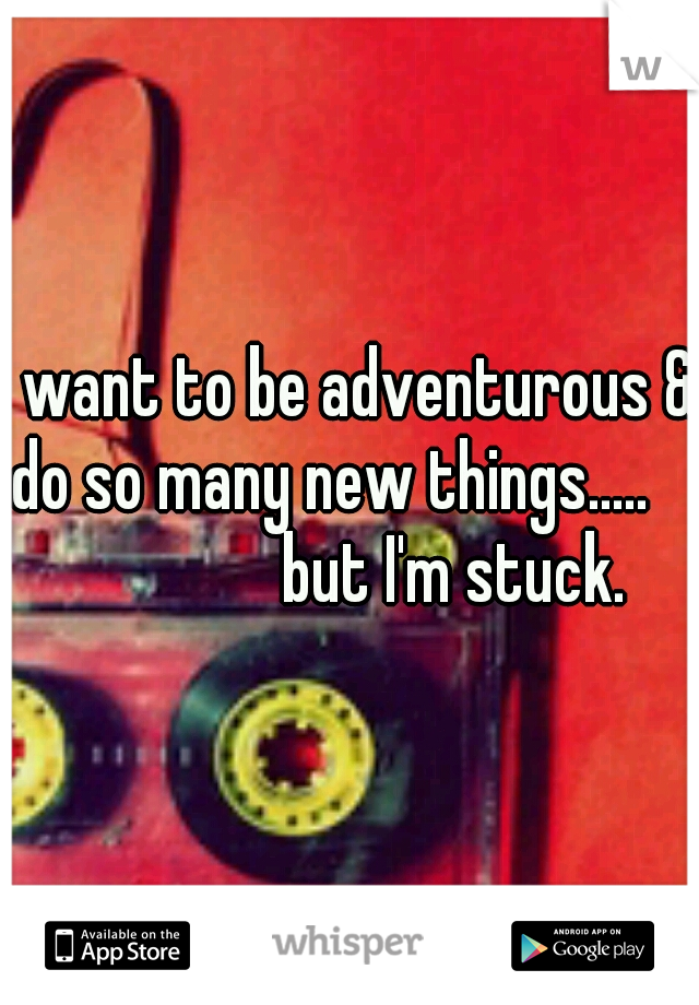 I want to be adventurous & do so many new things.....
                but I'm stuck.