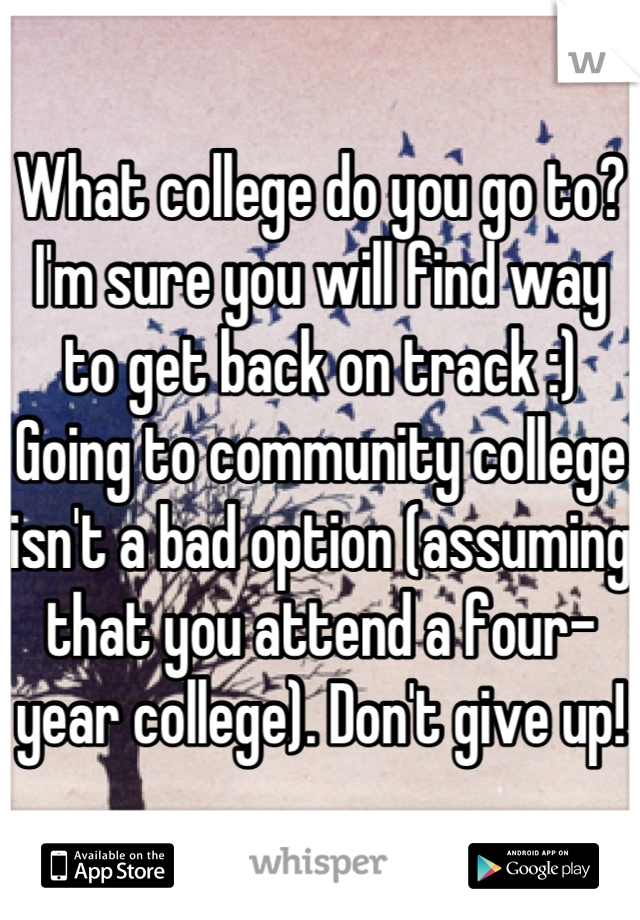 What college do you go to? 
I'm sure you will find way to get back on track :) Going to community college isn't a bad option (assuming that you attend a four-year college). Don't give up!