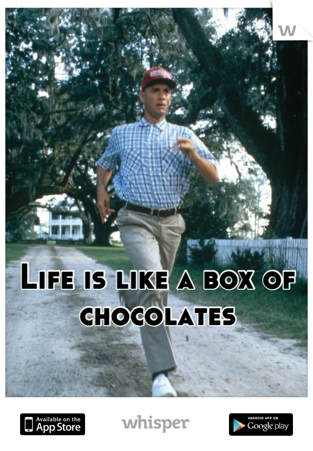 



Life is like a box of chocolates
