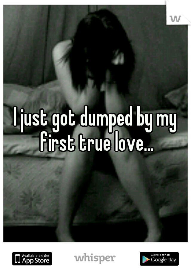 I just got dumped by my first true love...